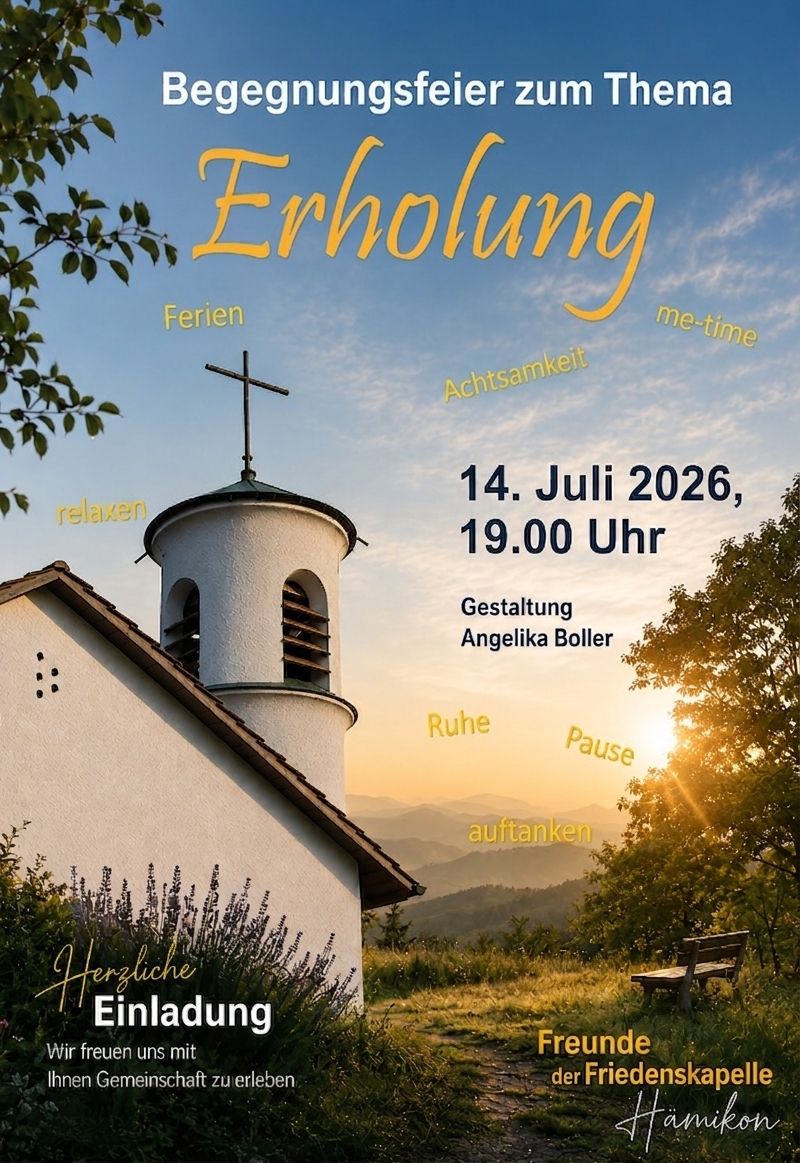 Begegnungsfeier mit Angelika Boller zum Thema Erholung 14.07.2026