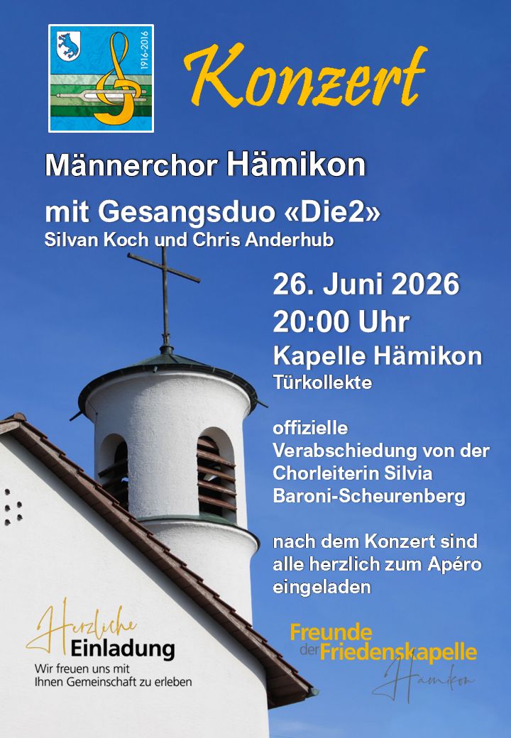 Konzert Männerchor Hämikon mit Apéro